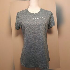 Nike livestrong heathered blue Dri fit tee